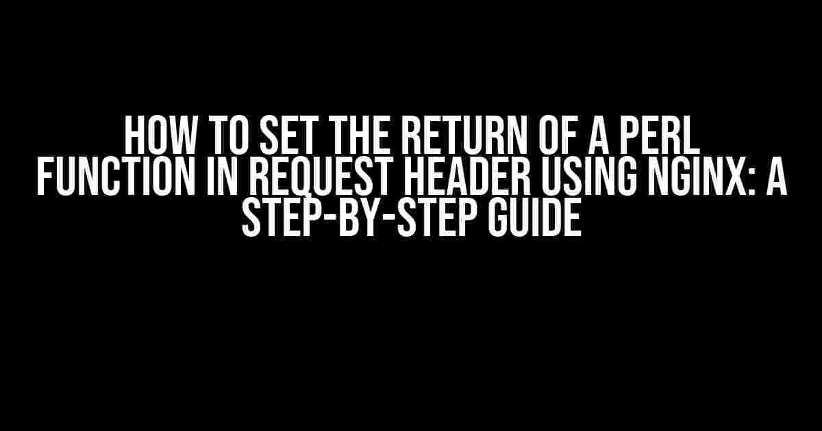 How to Set the Return of a Perl Function in Request Header using Nginx: A Step-by-Step Guide