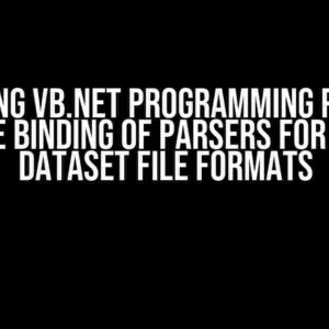 Mastering VB.NET Programming Patterns for Late Binding of Parsers for Varying Dataset File Formats